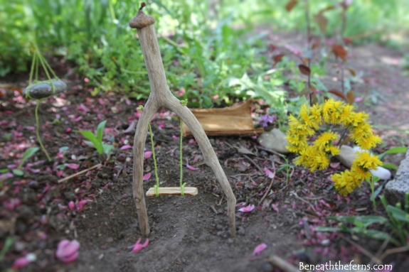 Fairy furniture swing garden miniature