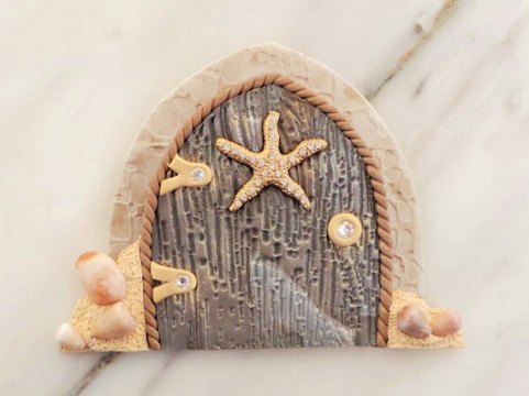 Nautical beach miniature fairy garden door by MiniWhimsies
