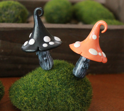Miniature fairy garden mushrooms by Gnome Woods