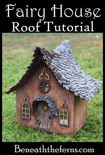Tutorial for fairy house roof from beneaththeferns